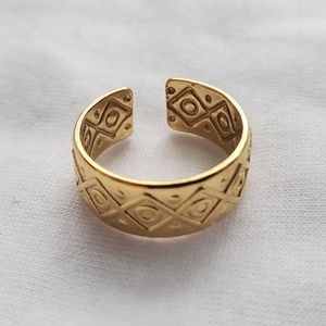 NEW Gold Colour Open Adjustable Ring